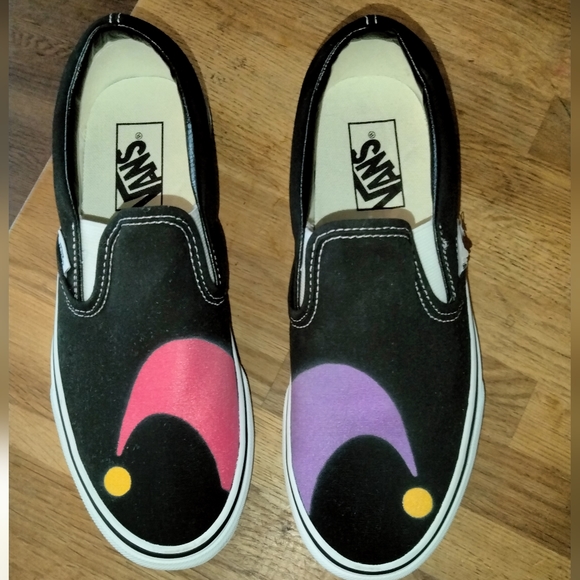 NWOB Vans Custom sz 8 slip on sneakers black - Picture 8 of 9